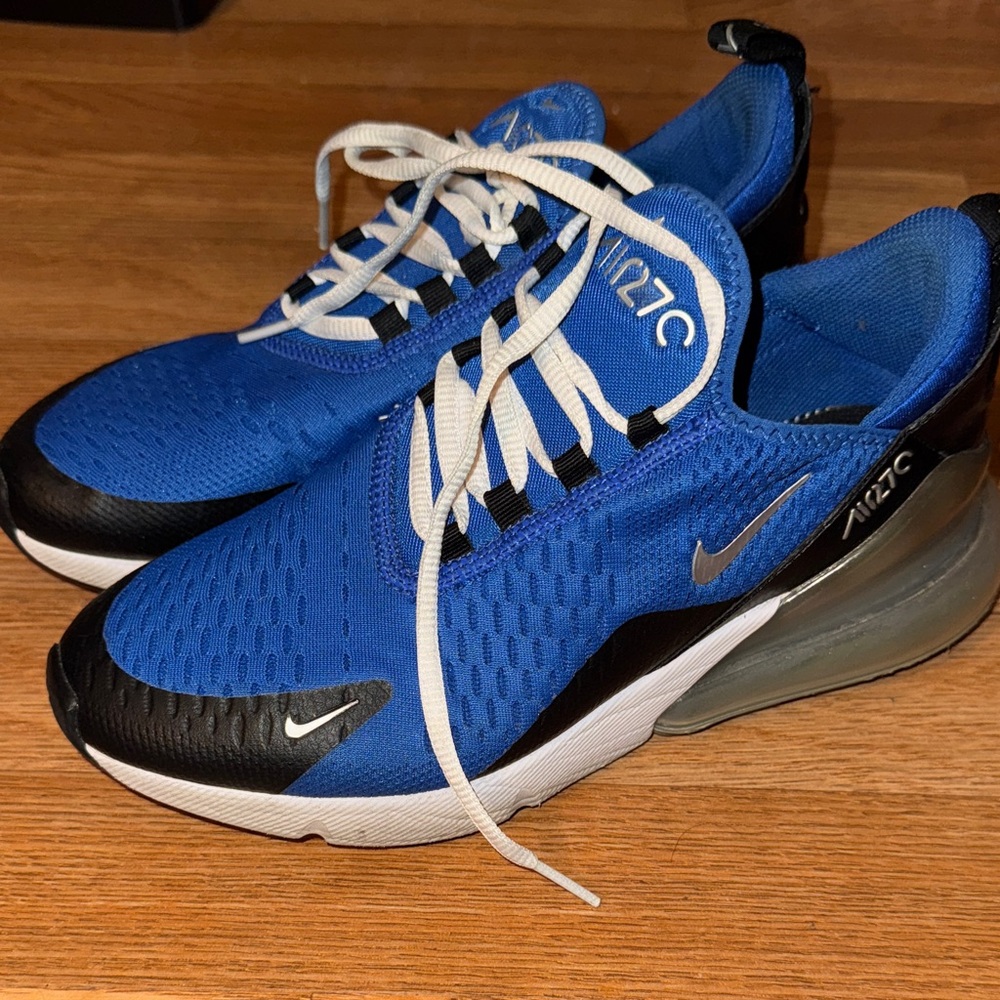 Nike Air Max 270 Blue Black Athletic Shoes